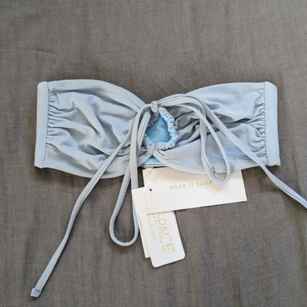 L*Space Shimmer Dawn Cabana Bikini Set Sky Blue